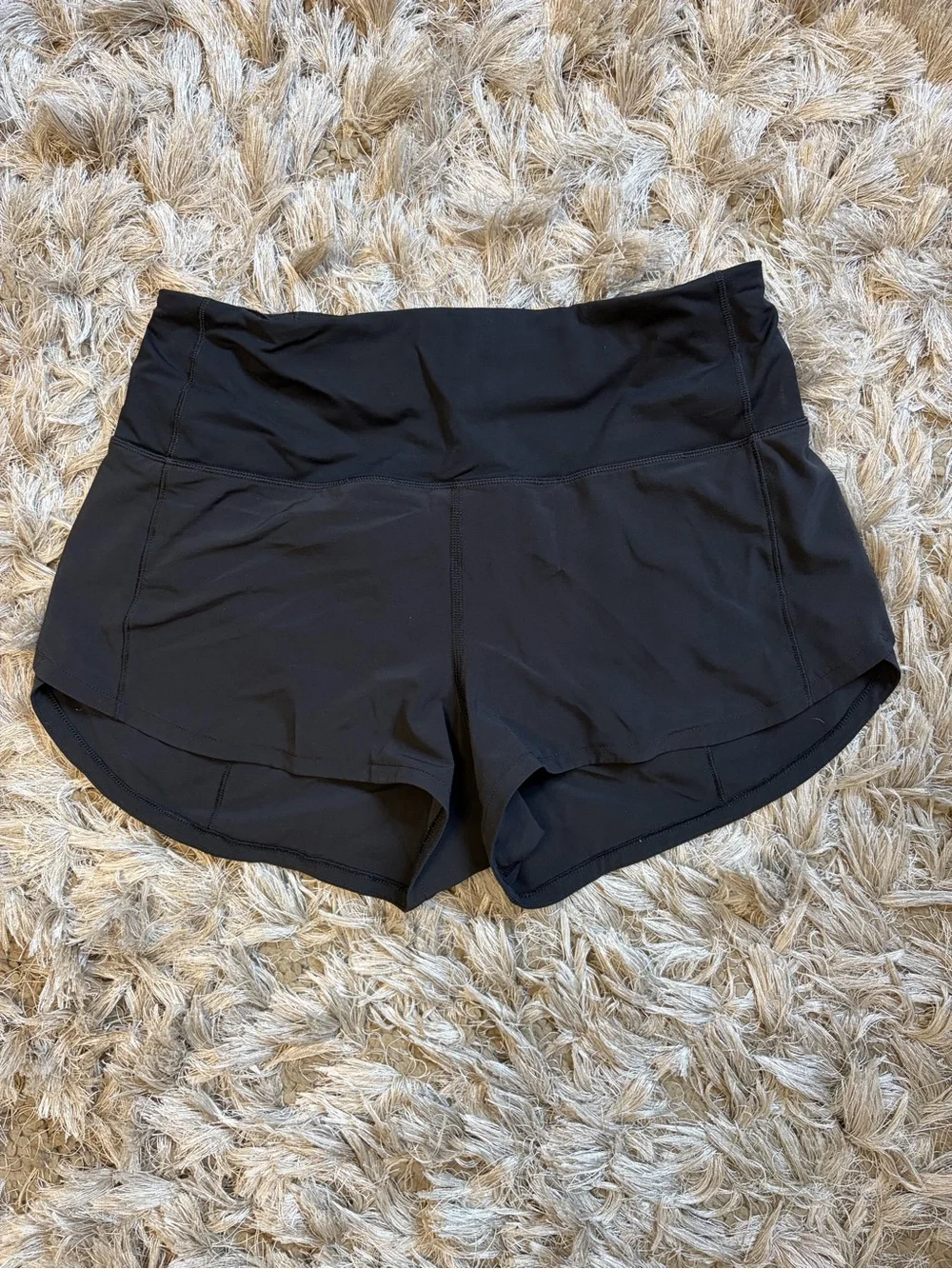 lululemon athletica Black Run/Training Shorts with High Waist